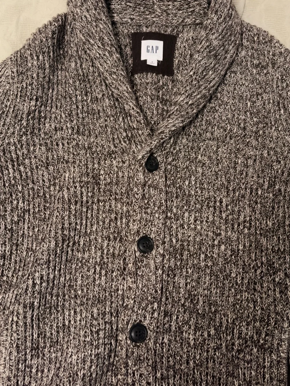 Gap Heavy Shawl Cardigan Marled Brown Men’s Small